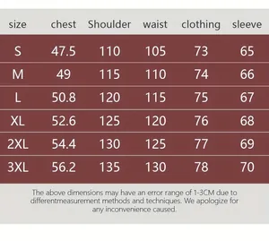 Detailed size chart for men's flannel plaid shirt with chest and shoulder measurements