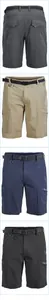 Quick-dry men's outdoor cargo shorts with belt in four versatile colors for hiking