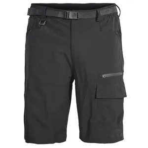 Men's US size elastic quick-dry cargo shorts with multi-pockets and adjustable belt
