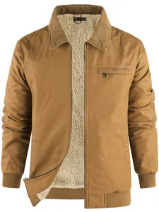 Herren Wachsbaumwolle Canvas Detroit Jacke Fleece Gefüttert Schwere Winter Arbeitsmantel Wasserabweisend Vintage Revers Top