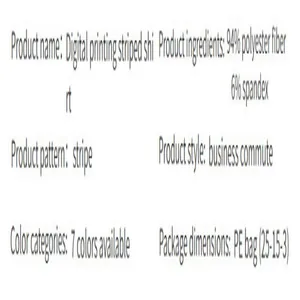 Dettagli del prodotto per camicia elasticizzata a maniche lunghe a righe da uomo.