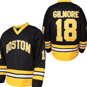 Men's Happy Gilmore Boston Hockey Jersey Embroidered Movie Sportswear Mesh Breathable Athletic Jersey Top