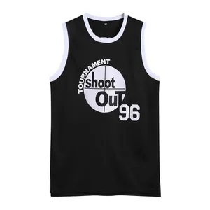 Maglia da Basket Retrò da Uomo Hip Hop Mesh Tank Top Senza Maniche Abbigliamento Sportivo Ricamato Numero 23 96 Vestibilità Comoda