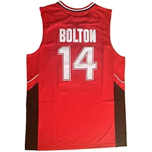 Red East High Wildcats basketball jersey with Troy Bolton 14 embroidery on the back