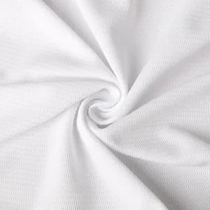 Detailed macro view of breathable white mesh fabric for athletic baseball jersey