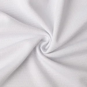 Macro view of white breathable mesh fabric for baseball jersey training uniform