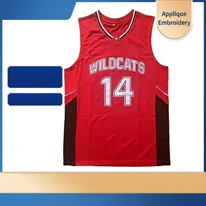 Men Retro Basketball Jersey Wildcats Bolton 14 Embroidered Mesh Breathable Sleeveless Sports Training Top