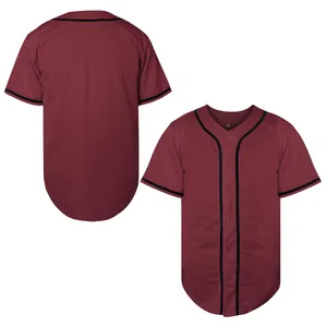 Detail showing the front and back layout of a premium burgundy mesh baseball jersey shirt.