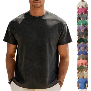 Detailed view of the 230g heavy cotton T-shirt alongside multiple color swatches