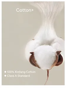 Gros plan d'une capsule de coton soulignant la qualité 100% pur coton pour ces sweats à capuche.