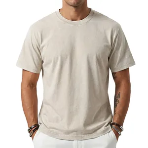 Close-up showing the acid wash texture of this 230g heavy cotton vintage t-shirt