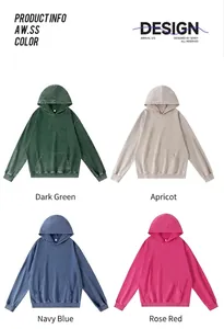 Affichage détaillé de quatre options de couleur pour sweats à capuche vintage délavés