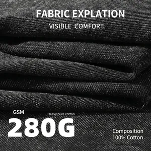 280g heavyweight 100% cotton washed vintage t-shirt fabric texture close-up detail