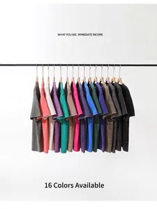 Maglietta oversize americana vintage lavata pesante 230g disponibile in 16 colori assortiti
