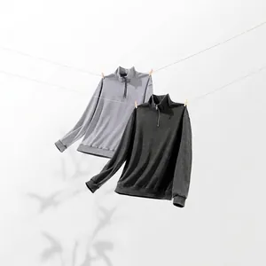 Vintage washed 100% cotton 320g half-zip sweatshirt in an oversized retro aesthetic fit