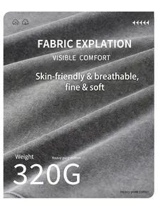 Vista macro della trama del tessuto in cotone lavato pesante da 320G per felpe premium