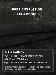 Gros plan sur la texture du tissu d'un sweat à capuche en coton délavé de 350g
