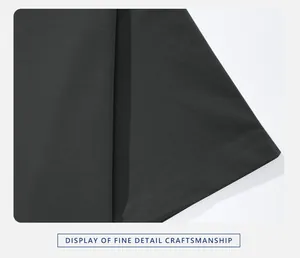 Detailed close-up showing fine double-stitched hem on high-quality 300G heavyweight cotton shirt