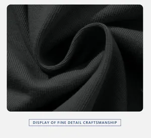 Close-up macro view showing the fine detail and texture of 300G heavy black cotton fabric