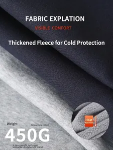 Detailed view of 450G heavyweight pure cotton fleece fabric for warm vests
