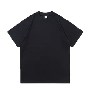Premium heavyweight black cotton t-shirt featuring a relaxed fit and classic crew neckline
