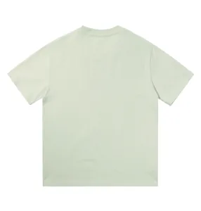 Back view of a high-quality 330g heavy cotton mint green oversized t-shirt for men