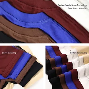 Premium 230G heavy cotton short sleeve T-shirt featuring durable double-needle stitching details