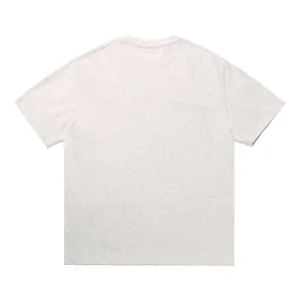 Back view of a 330G heavyweight cotton t-shirt with premium brushed jersey fabric texture