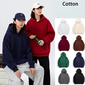 Men Casual Heavyweight Fleece Hoodie Drop Shoulder Loose Pullover Thickened Hooded Top For Autumn Winter Streetwear Trend
