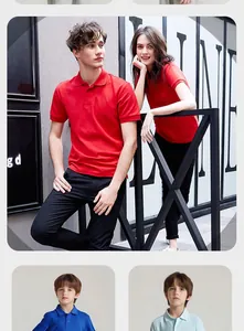 Classic cotton short sleeve Polo shirts for adults and children in various colors