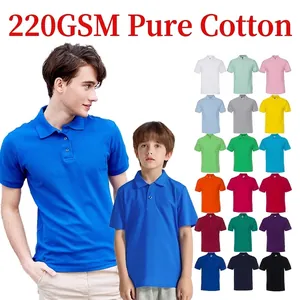European Size Heavyweight Cotton Polo Shirt Classic Lapel Collar Short Sleeve Top For Men Women Work Casual Daily Wear