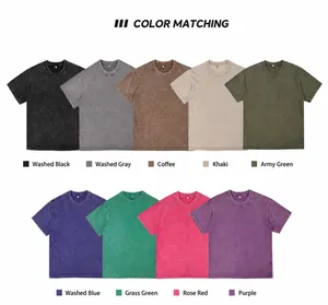 Nuancier présentant les différents coloris des t-shirts oversize vintage en coton épais