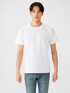 Klassiek minimalistisch wit sneldrogend sport-T-shirt met ronde hals voor mannen