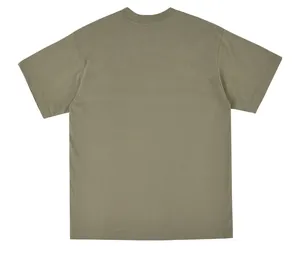 Vista posteriore di una t-shirt oversize in cotone pesante da 260g con spalle scese