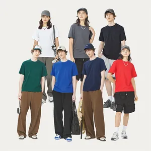 Collezione professionale di t-shirt girocollo in cotone pettinato da 220g in vari colori