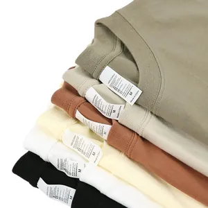 T-shirt girocollo oversize pesante 260g in 100% cotone, vari colori disponibili