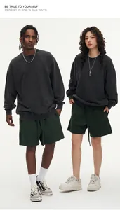 Oversized Sweatshirt mit Rundhalsausschnitt im Vintage-Look für Herren und Damen