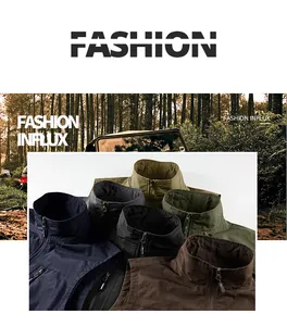 Detail view showing different color options for the men's outdoor fishing utility vest.