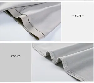 Detailed close-up of stitching and cuff on a men's ice silk quick-dry POLO shirt