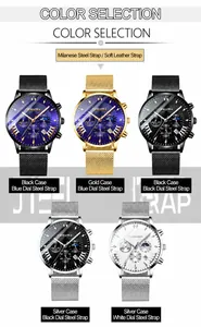 Varietà di colori per l'orologio CRNAIRA con eleganti cinturini in maglia milanese