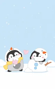 Illustration de pingouin mignon pour le stylo à bille multicolore de 10 couleurs