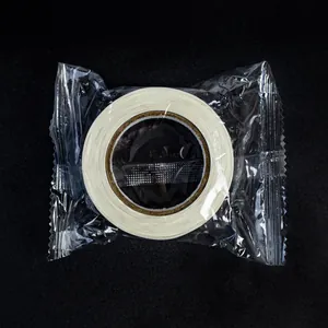 Seitenansicht einer 1-Zoll-Dankeschön-Stickerrolle in transparenter Kunststoffverpackung