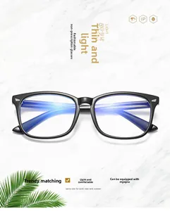 Detail view of stylish black square frame glasses featuring blue light blocking lenses