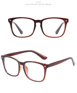 Wine red square frame anti-blue light glasses with decorative wing metal accents