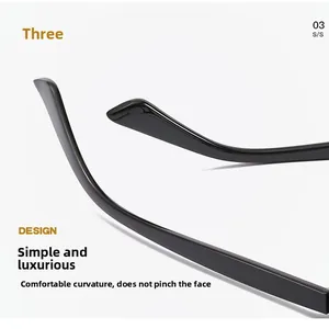 Detailed macro view of comfortable curved black temples for blue light blocking glasses