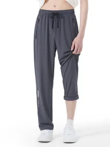 Men's Ice Satin Quick Dry Pants High Elastic Breathable Cooling Outdoor Sport Trousers Casual Straight Leg Joggers