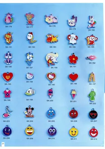 Πολύχρωμα σμάλτα γούρια με σχέδια ζώων και emoji για DIY κατασκευή κοσμημάτων