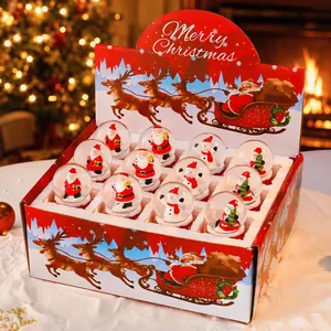 Weihnachts Schneekugel Mit Musik Und LED Licht Harz Weihnachtsmann Rentier Schreibtisch Dekoration Feiertagsgeschenk