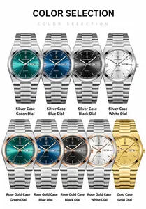 Relojes de cuarzo de lujo para hombre en nueve variantes de colores y metales