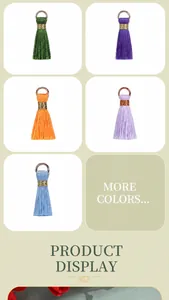 Multiple colors of mini bohemian rayon tassels featuring gold wire wrap and metal rings